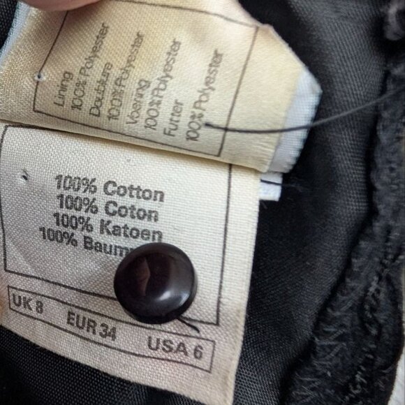 Vintage Laura Ashley Black Velvet Dress Size USA 6 / UK 8 / EUR 34 - Picture 13 of 17